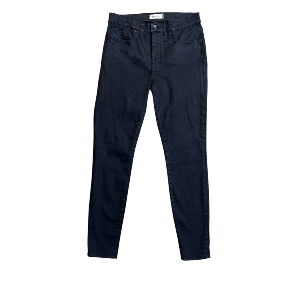 Madewell 9” High Rise Skinny Jeans Black Stretch Mid Rise Size 29